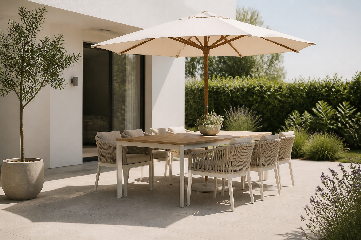 Complete tuinset met parasol kopen: 5 combinaties voor direct gebruik